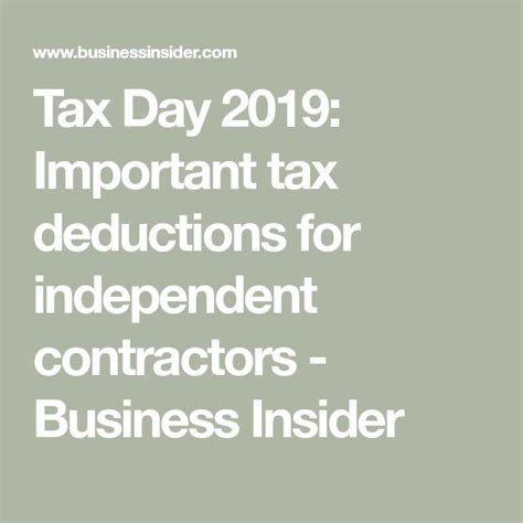 11 Tax Deductions Every Independent Contractor Should Know About Tax