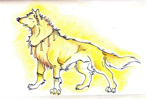 Golden Wolf By Luckystarhun On Deviantart
