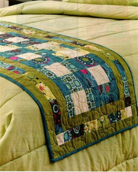 Contemporary Nine Patch Runner Quilt Pattern Pieced Bh Bed Runner