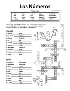 You can play the crossword from this page or print it. Image result for spanish numbers 1-100 | Matemáticas INFANTIL | Los numeros en espanol, Hojas de ...