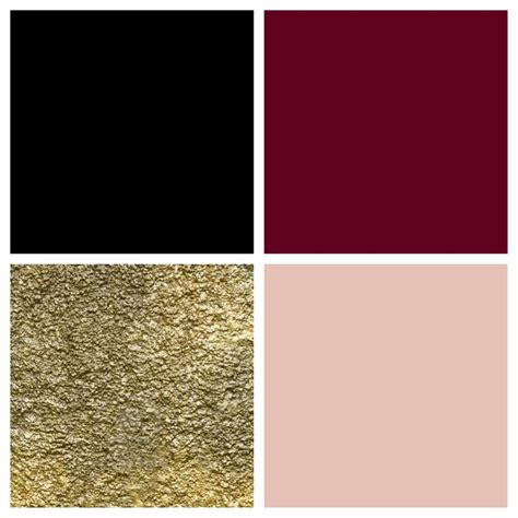 Theme Color Palette Black Bordeaux Gold And Blush These Are The