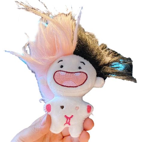 15cm Stuffed Naked Doll Colorful Mess Hair Deciduous Teeth 12