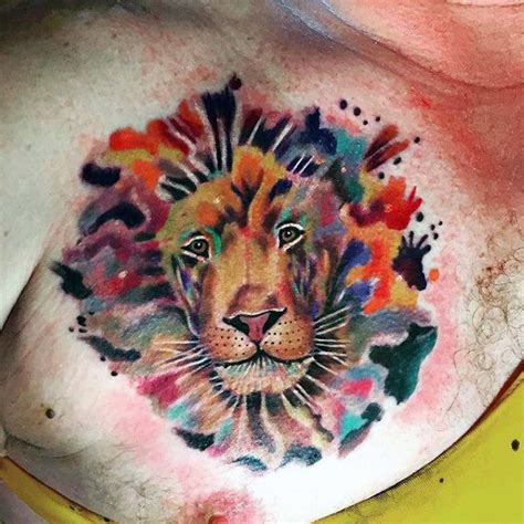 70 Lion Chest Tattoo Designs For Men Fierce Animal Ink Ideas Lion