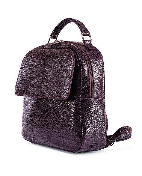 Purple Leather Mini Backpack Iucn Water