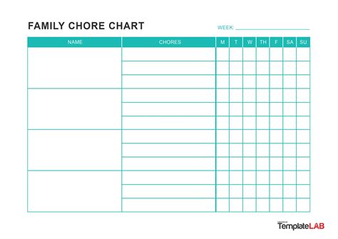 Template Customizable Free Printable Chore Charts
