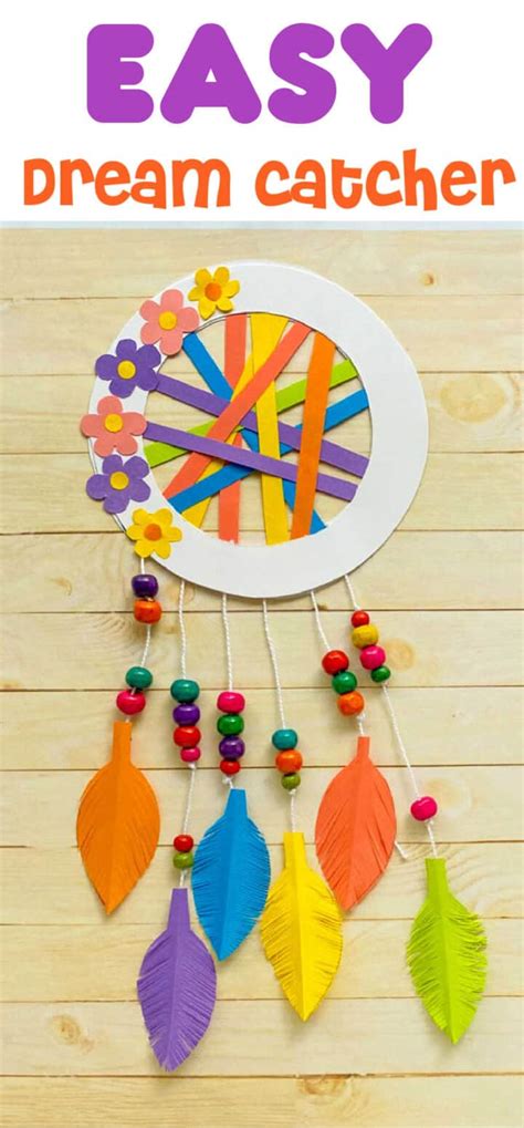 Paper Dream Catcher Craft For Kids Made With Happy