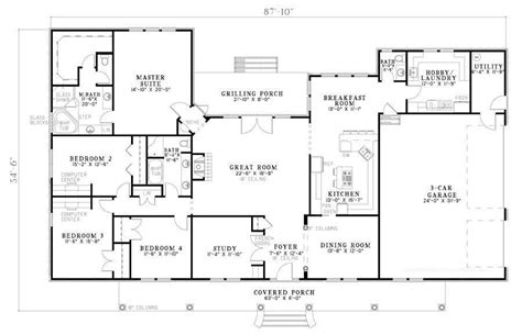 Bhg 7886 Cherry Street Floor Plan Single Level At 2800 Sq Ft Has