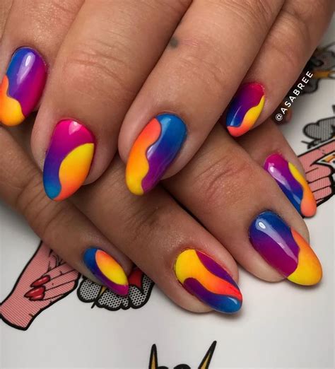 60 Best Colorful Nail Art Designs Shake That Bacon Colorful Nail