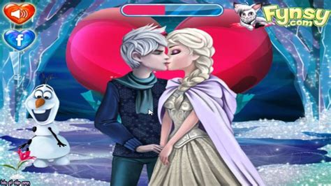 Sweet Kissing Elsa And Jack Frost Frozen Kissing Game Disney