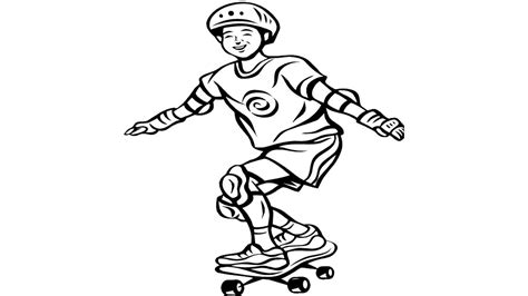 Dibujo De Skateboard Para Colorear Y Pintar 51311