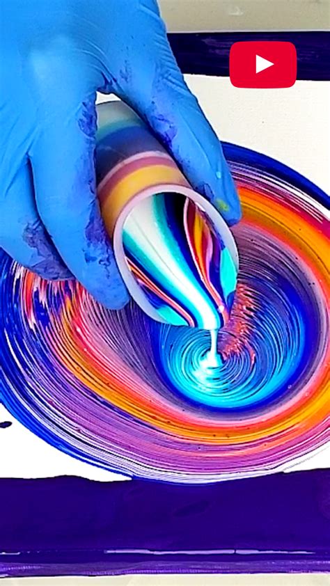 Bright And Bold 🌈 Ring Swirl Acrylic Pouring Traveling Ring Pour