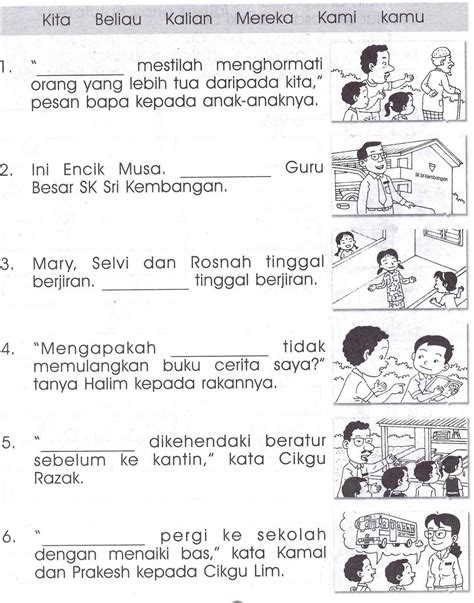 Bahasa Melayu Tahun 2 Latihan Dan Aktiviti Kindergarten Worksheets Images