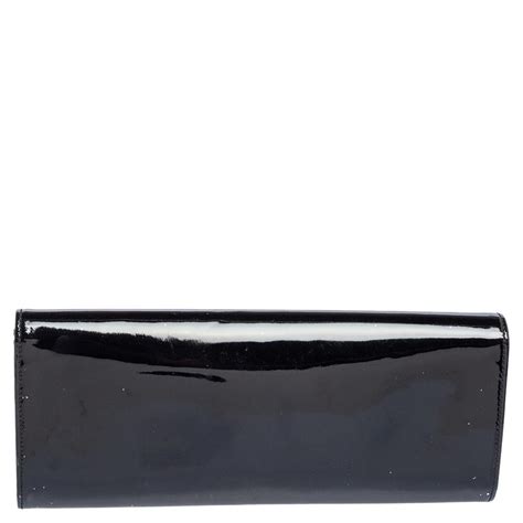 Gucci Black Patent Leather Romy Clutch For Sale At 1stdibs Gucci
