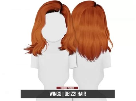 Wings Oe1221 Hair Toddler Redhead Sims Cabelo Sims The Sims The