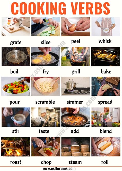 Cooking Terms List Of 20 Useful Cooking Verbs In English Esl Forums