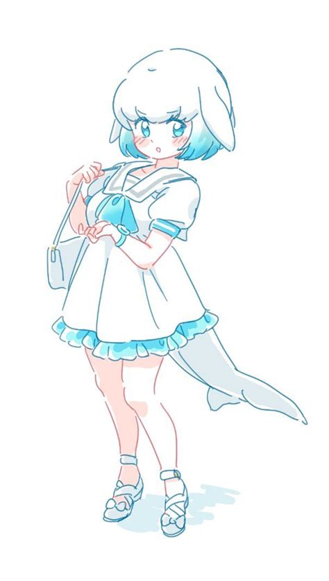 Safebooru 1girl Adapted Costume Bag Bare Legs Beluga Whale Kemono