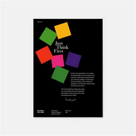 Paul Rand Quotes Poster Series On Behance