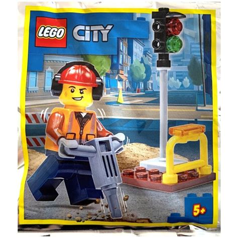 Lego Construction Worker With Helmet And Headphones Minifigure Comes In