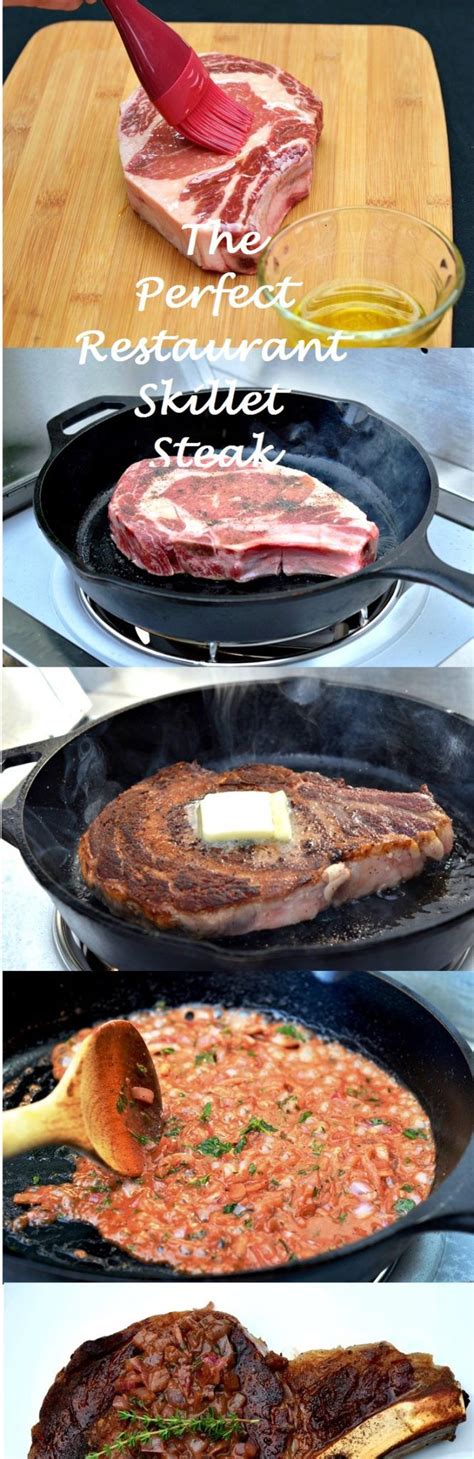 Talk to your butcher about getting a nice cut of meat like a boneless ribeye steak—boneless because the bone can reduce contact with the pan and. How to Cook a Steak in a Cast Iron Skillet (With images ...