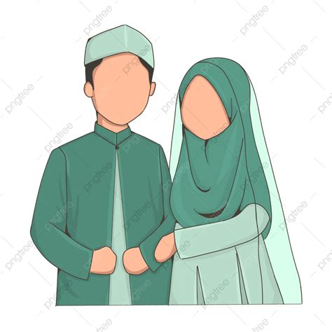 Islamic Couple Wedding Png Picture Cartoon Character Islamic Wedding