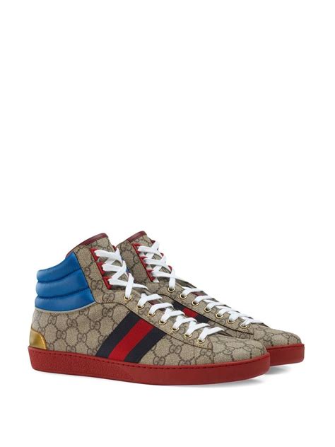 Gucci Ace Gg High Top Sneakers Farfetch