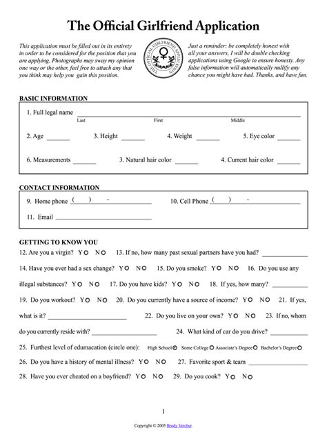 Girlfriend Application Fill Out And Sign Online Dochub