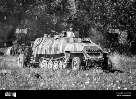 German Armored Fighting Vehicle Sd Kfz During The Military Historical Reconstruction Of