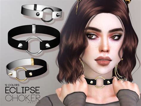 Choker In 12 Colorsfound In Tsr Category Sims 4 Female Necklaces
