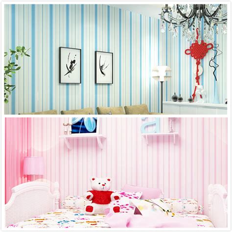20 trendy bedrooms with striped accent walls. Aliexpress.com : Buy Modern Blue Pink Striped Wallpaper ...