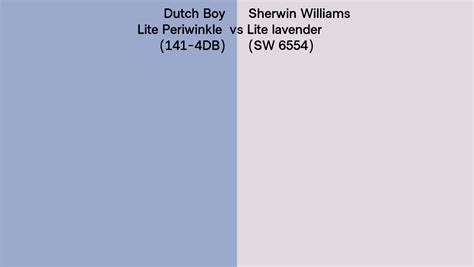 Dutch Boy Lite Periwinkle 141 4db Vs Sherwin Williams Lite Lavender
