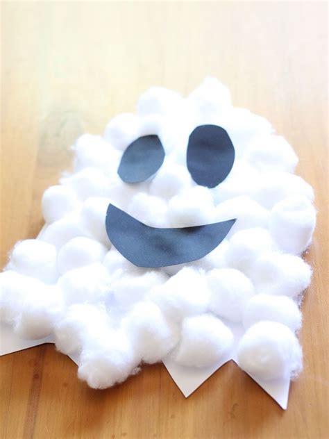 Puffy Ghost Craft With Free Ghost Template Thriving Home Easy