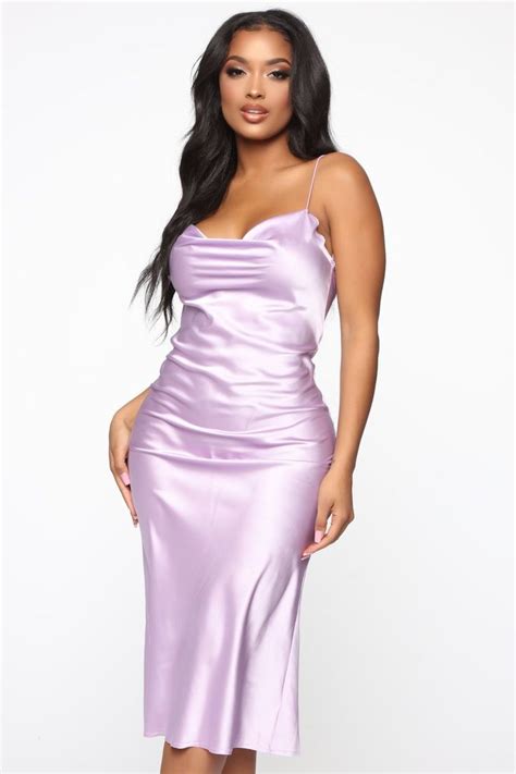 Turn To You Satin Midi Dress Lavender Affordable Midi Dresses Fashion Nova Dress Midi Dress