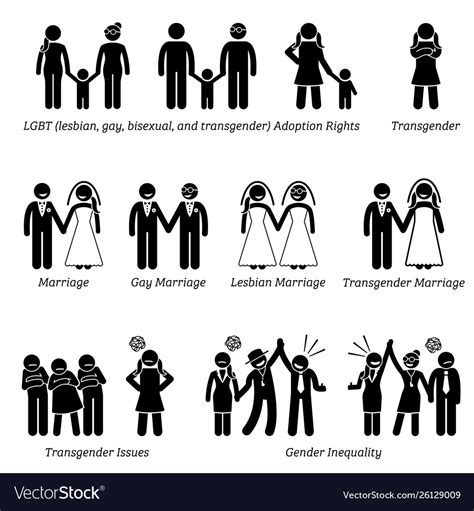 Sex Equality Sexism Social Problems Stick Figure Vector Image