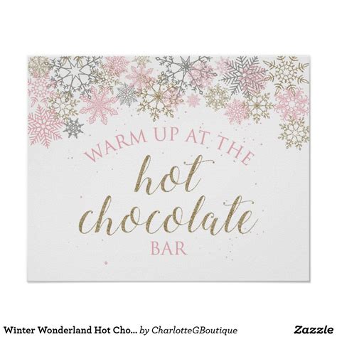 Winter Wonderland Hot Chocolate Bar Sign In 2022 Hot