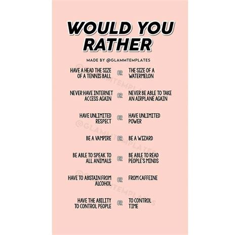 21 Fun Would You Rather Instagram Story Templates Followchain