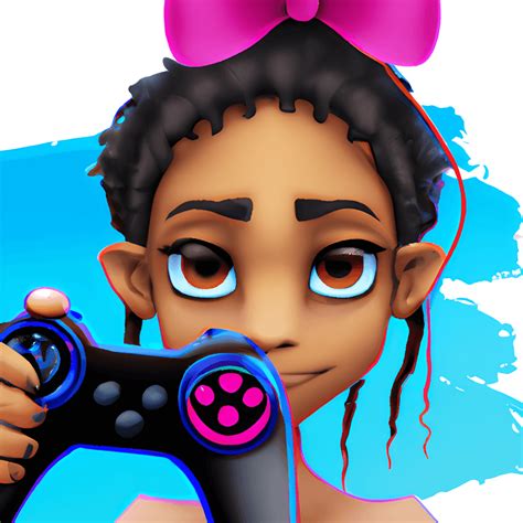 brown skin girl gamer graphic · creative fabrica