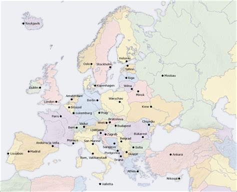 Europakarte 2018/2019 mit nützlichen zusatzinformationen für europareisende. Portal:Europa/Portalkarte - Wikipedia