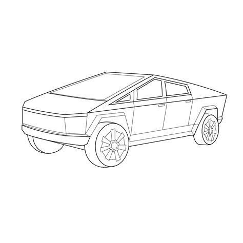 Kleurplaat Auto Tesla Model X