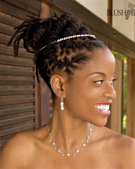 Black Dreadlocks Updo For Wedding Natural Hair Styles