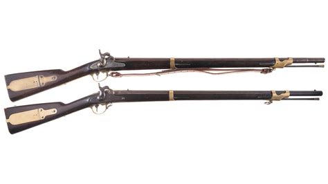 Two Us Model 1841 Percussion Mississippi Rifles With Bayonets