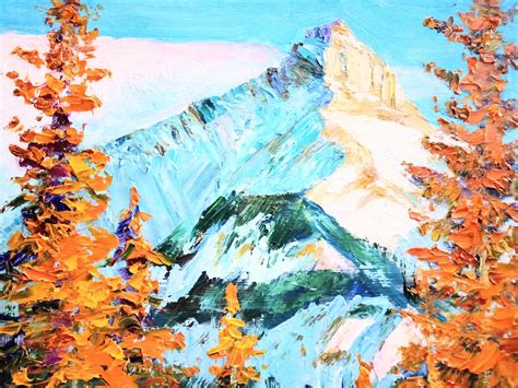 Rocky Mountain Painting Original Art Colorado Landscape Etsy