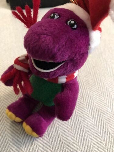 Barney The Dinosaur Kurt S Adler Plush Christmas Santa Hat Scarf