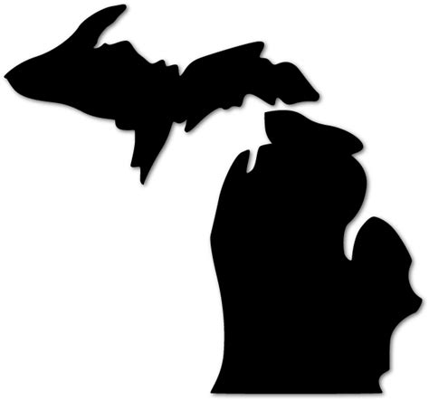 Sensational Silhouette Of Michigan At Getdrawings Com - State Of png image
