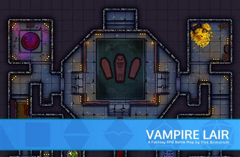 Vampire Lair Dandd Map For Roll20 And Tabletop — Dice Grimorium
