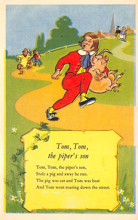 Tom Tom The Piper Son Nursery Rhymes Postcard