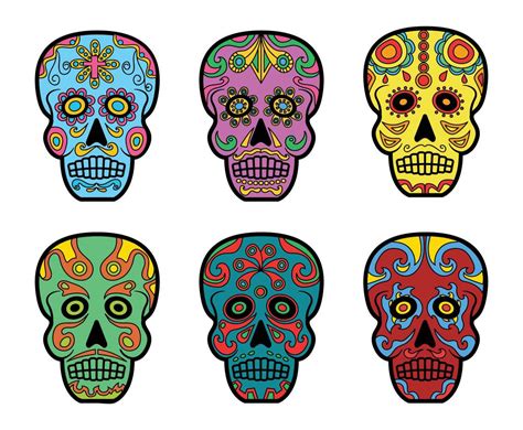 mexican skull vector vector art and graphics