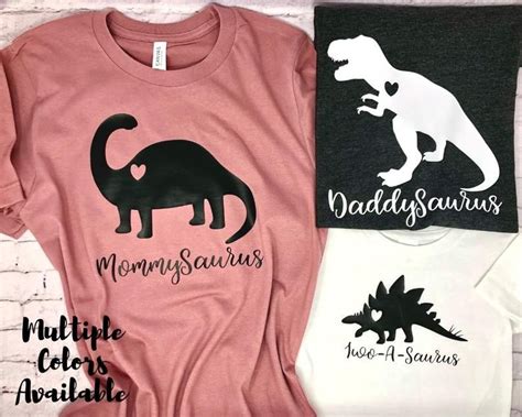 Camisas De La Familia Dino Camisas De Fiesta De Dinosaurios Etsy