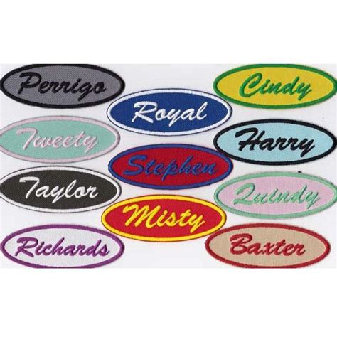 Custom Patches 15 X 4 Oval Personalized Patch Name Patch Iron On Patch