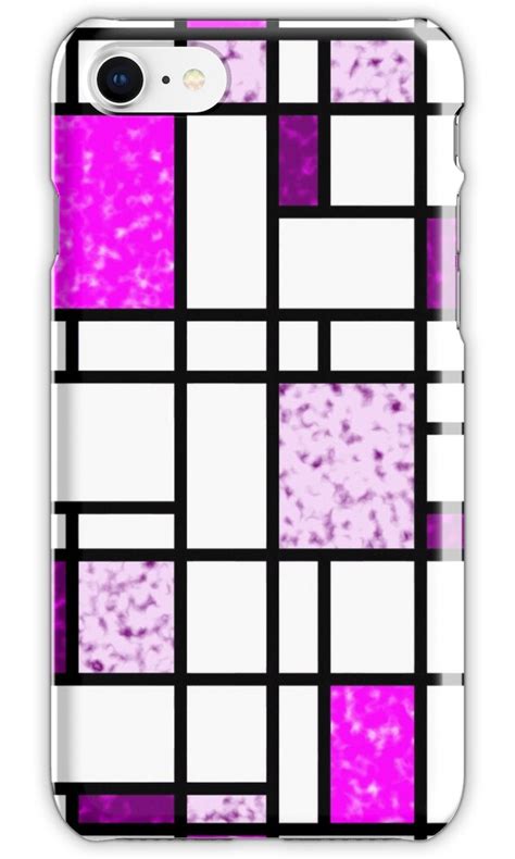 Modern Art Pink And Purple Speckled Grid Pattern Iphone Cases And Skins