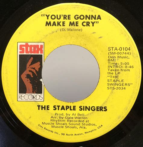 The Staple Singers Respect Yourself You Re Gonna Make Me Cry 7 Used Verygoodsta